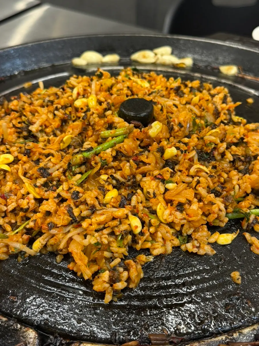 油で焼いて食べる焼きキムチ