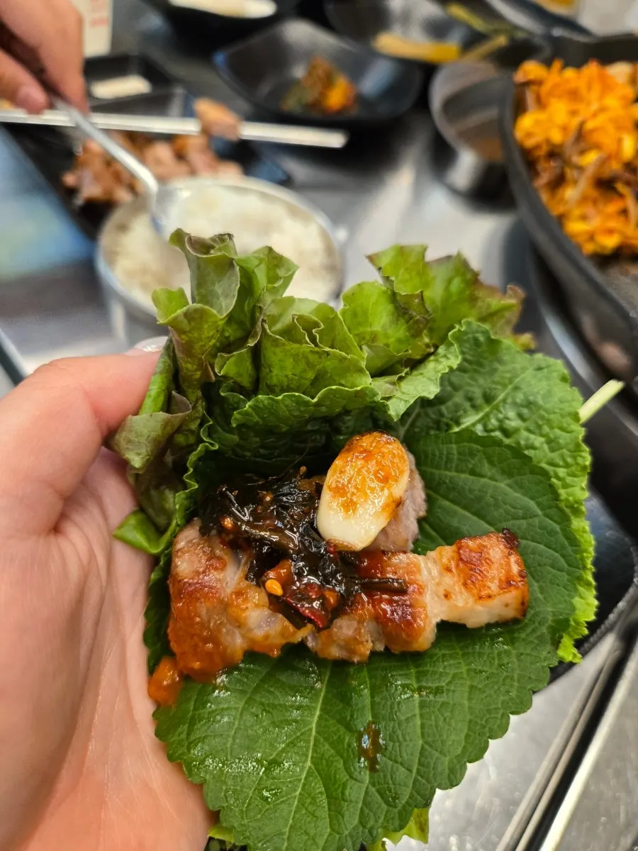 마지막에 구운 돼지껍데기