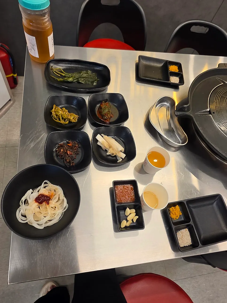 Basic side dishes set on the table