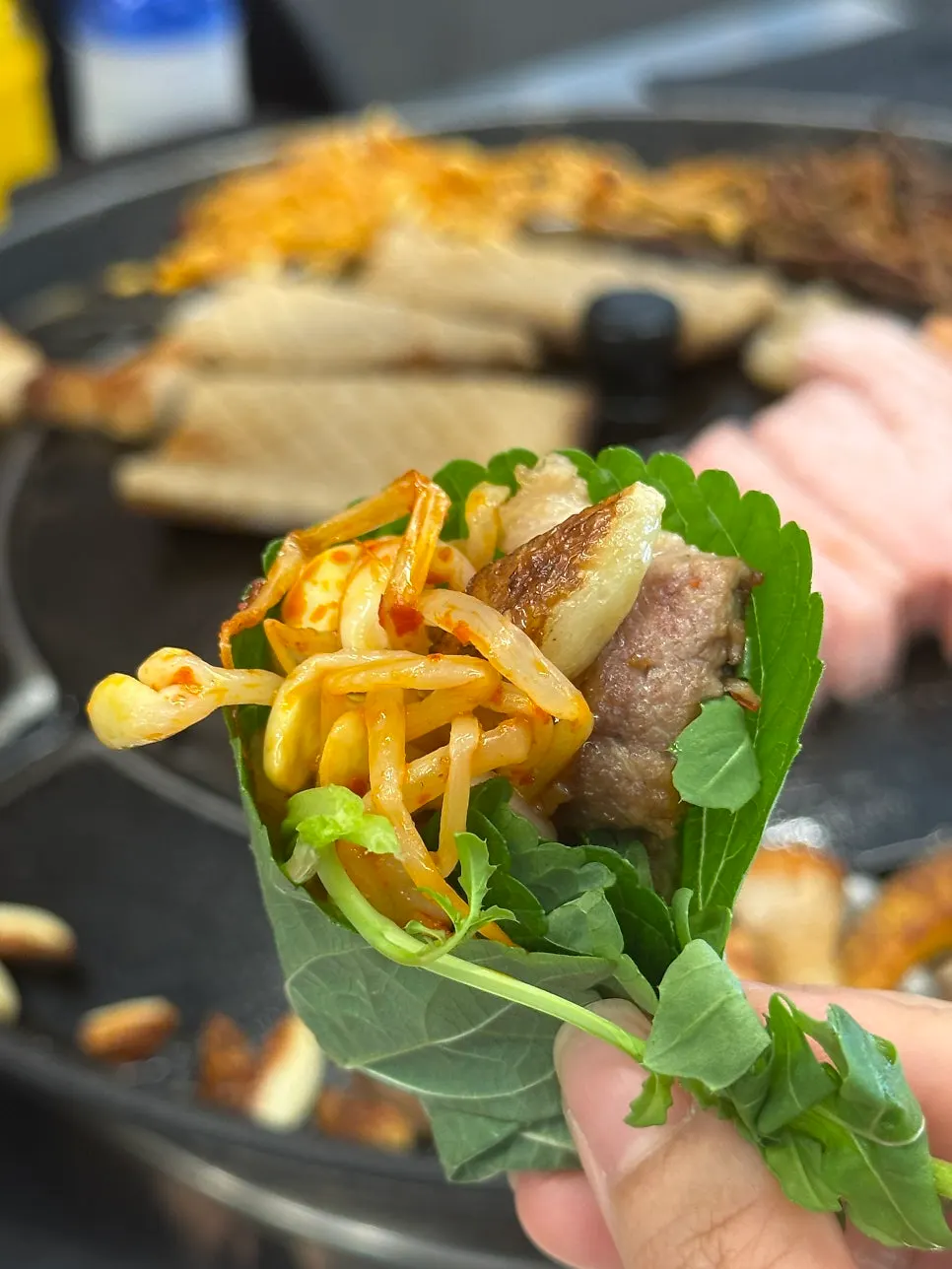 Meat paired with side dishes
