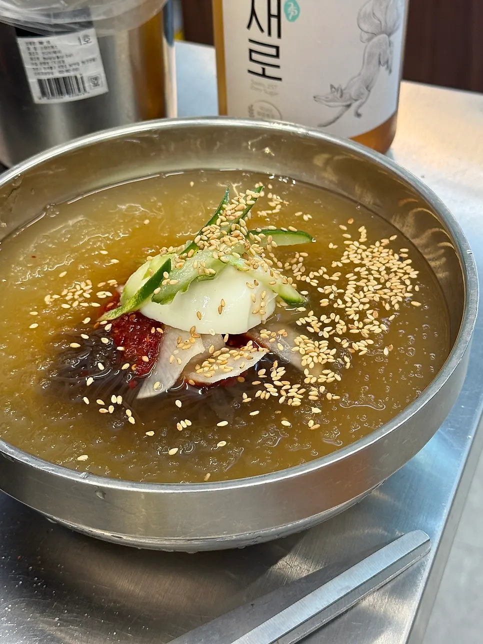Mul naengmyeon ordered for dessert