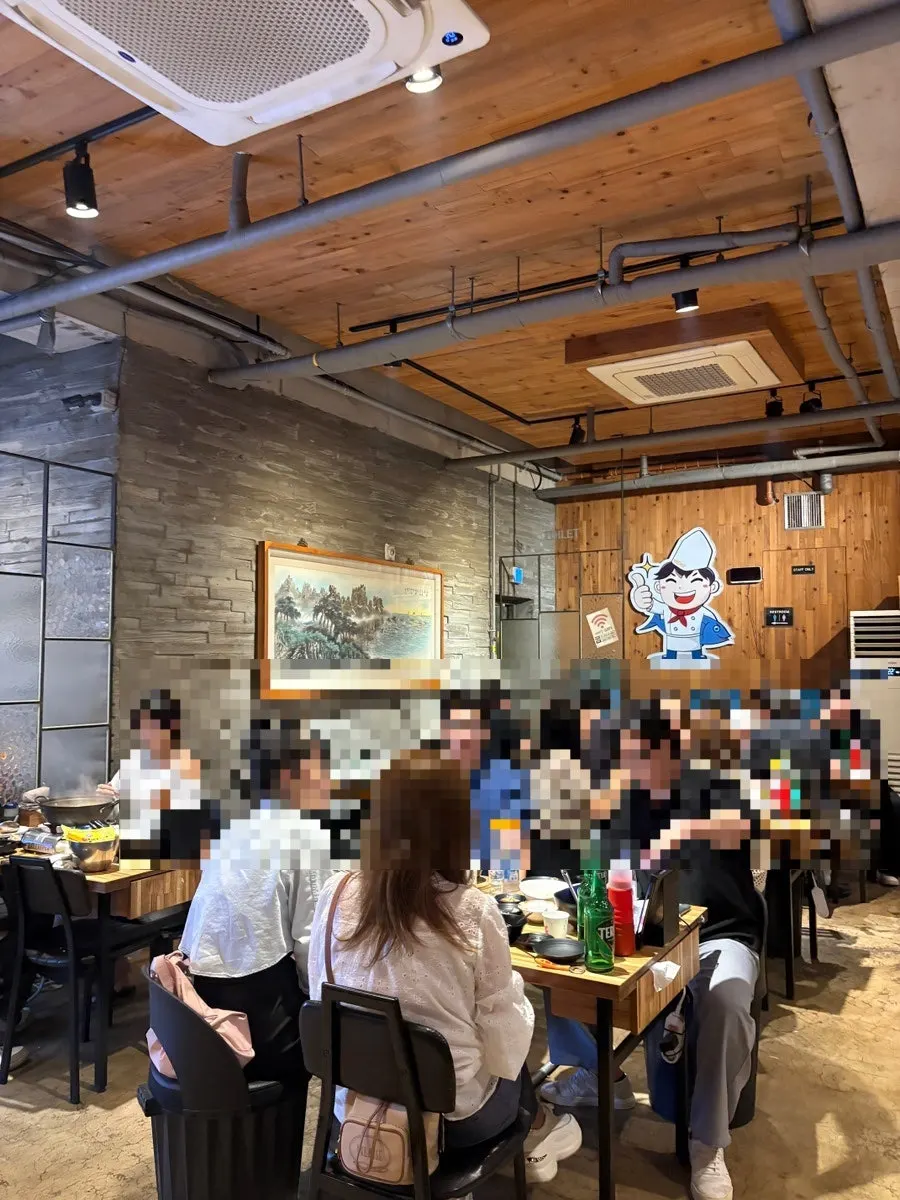 Spacious sashimi restaurant interior