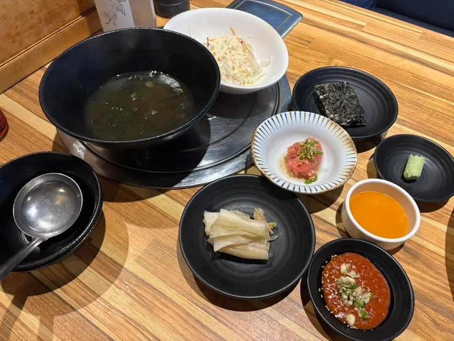 Kimchi pancake before the sashimi arrives