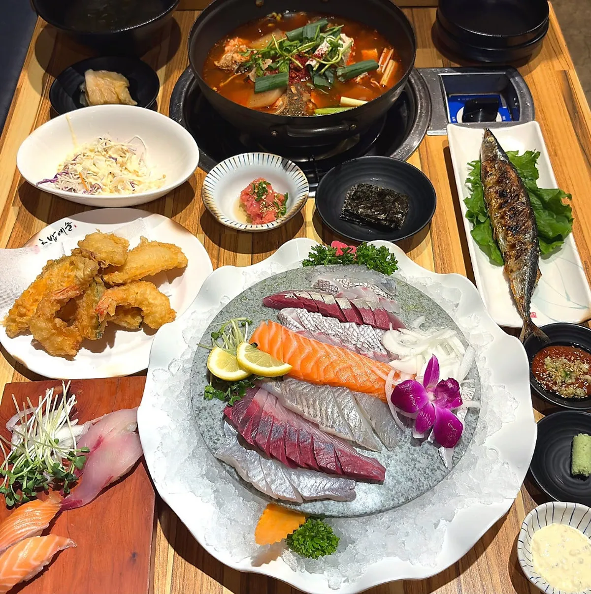 2인 연인세트 한 상 차림