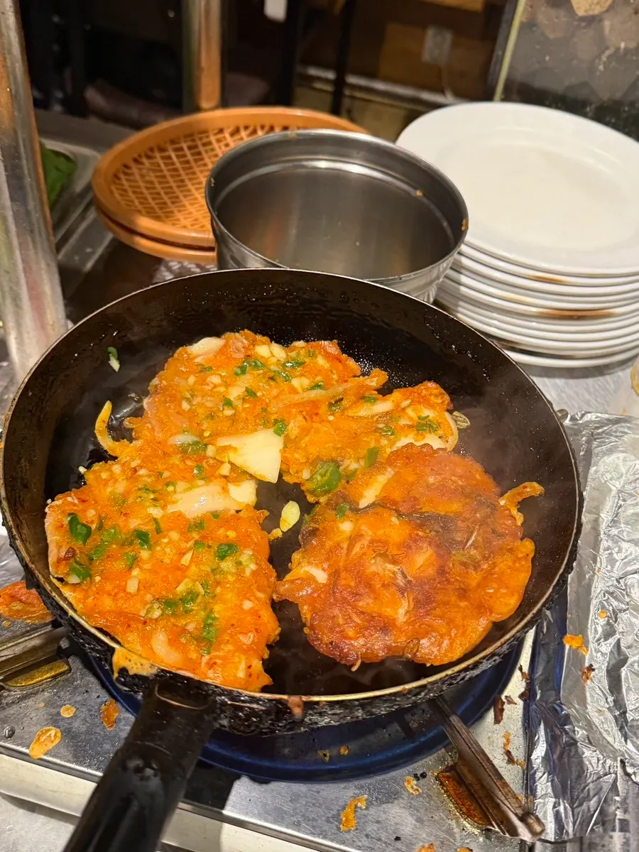 프라이팬에 직접 부치는 셀프 김치전