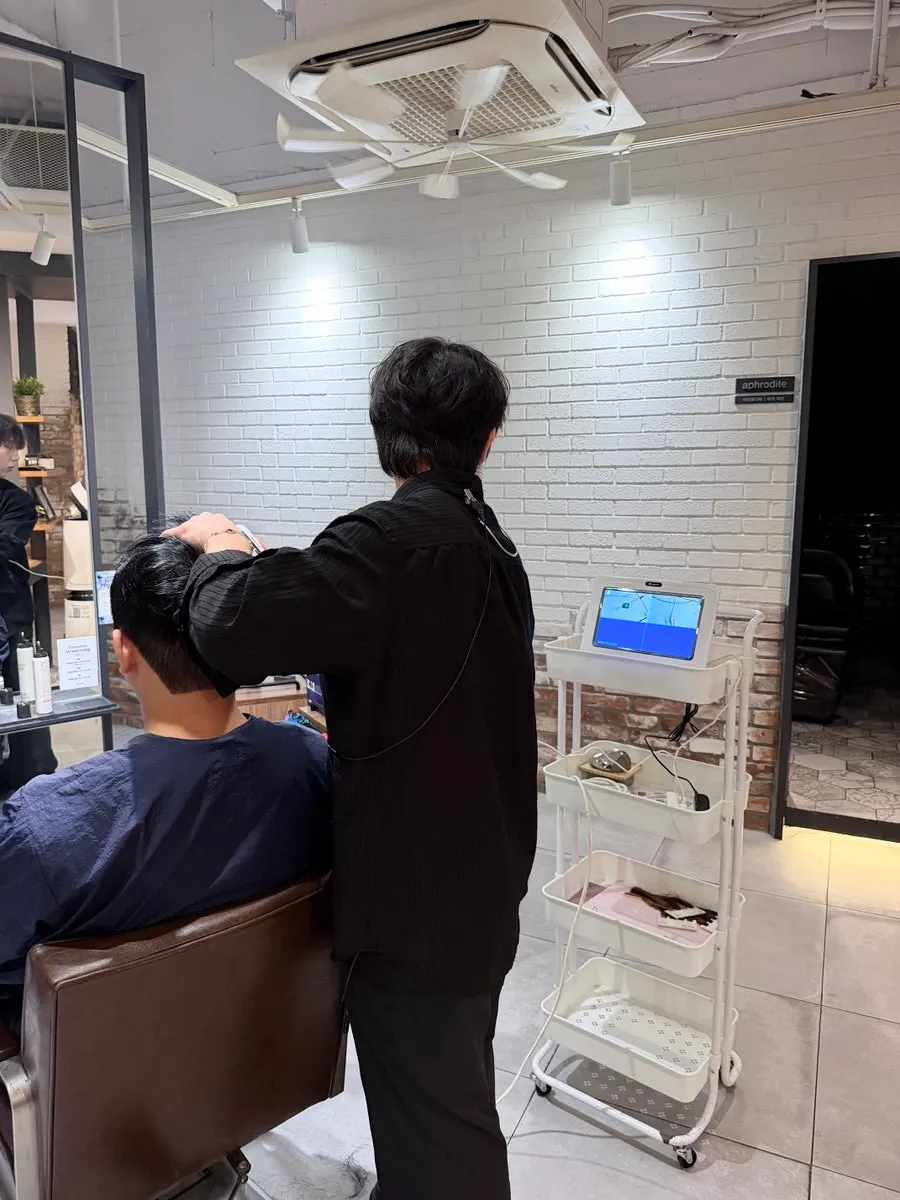 스타일에 맞춘 드라이 방법 설명 장면