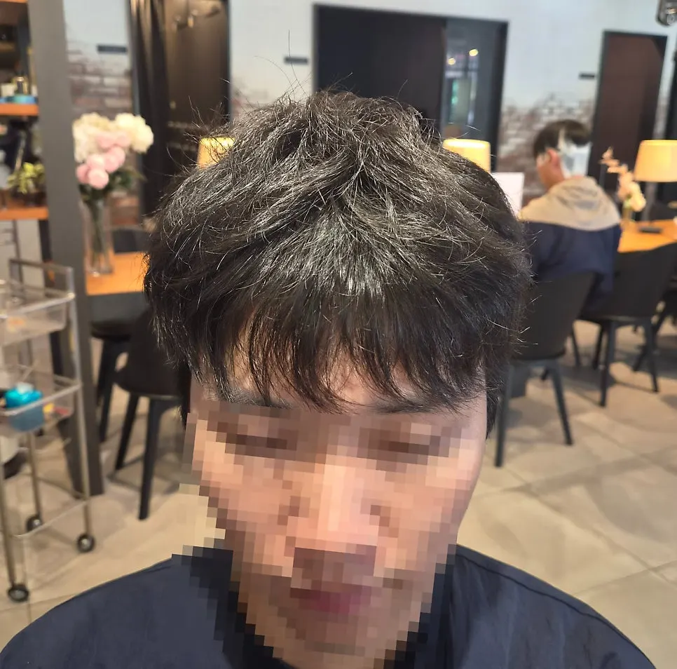 스타일링 후 얼굴 정면 비교 컷