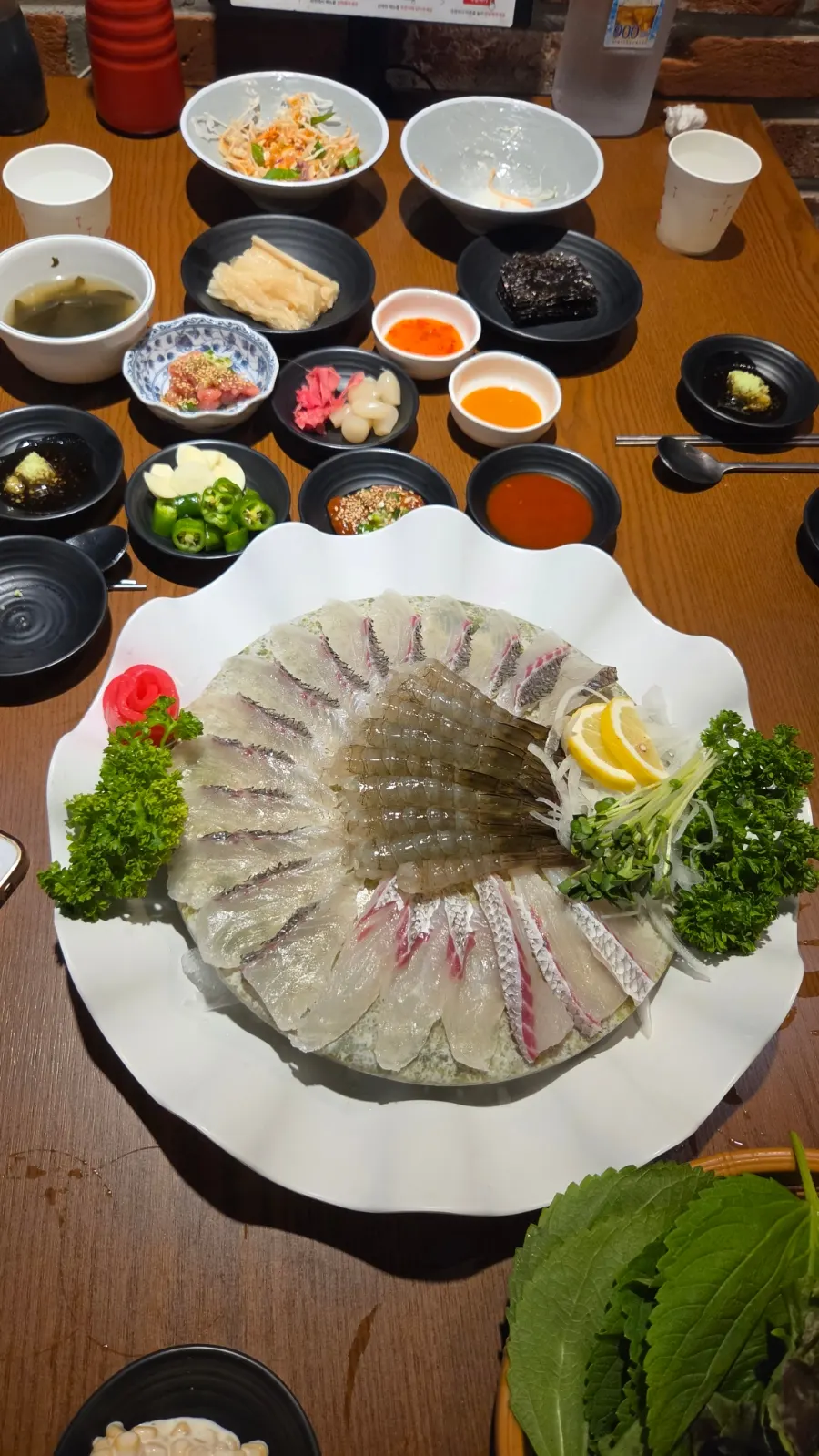 Table set with side dishes