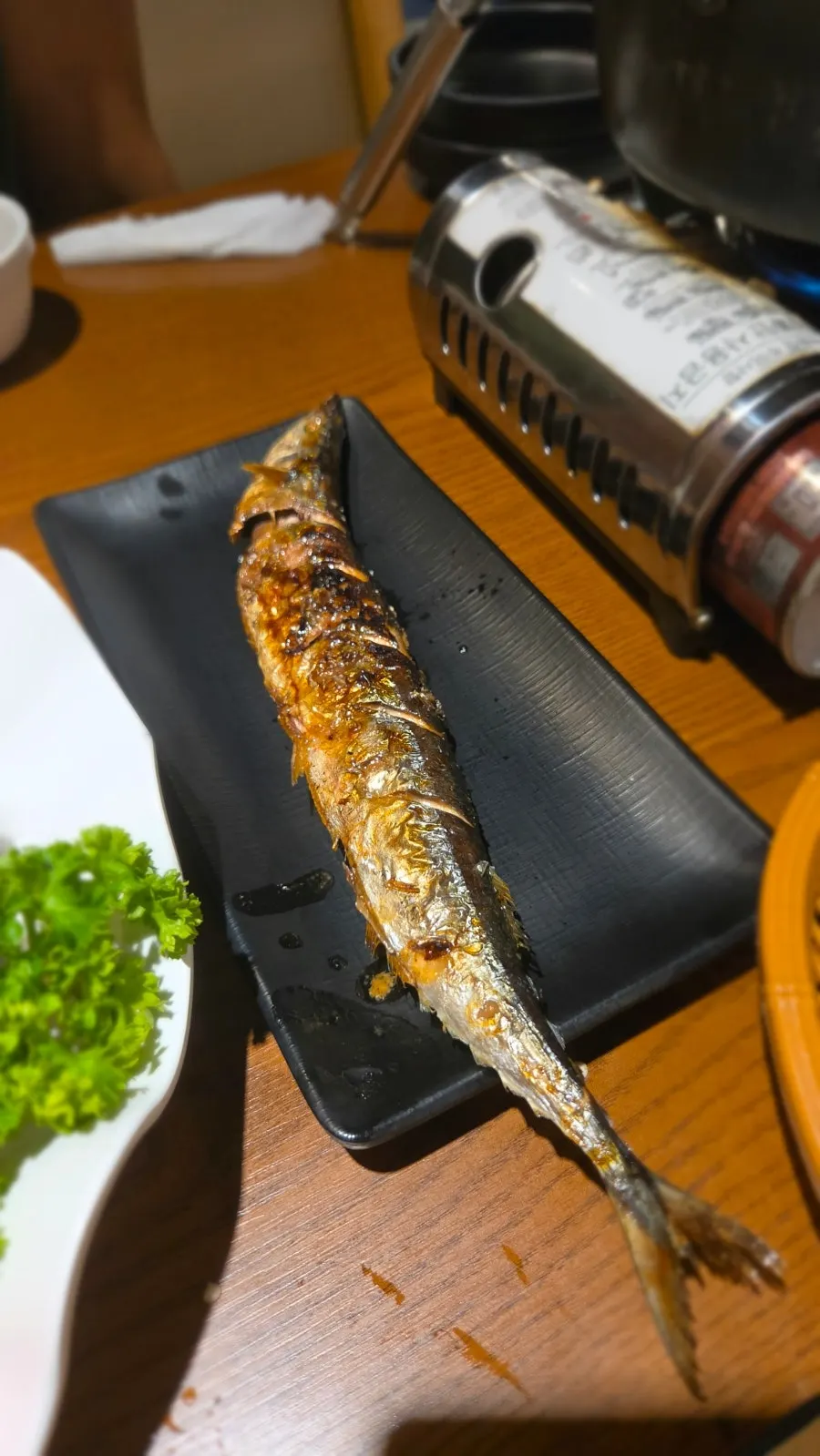 Red snapper wrapped in a lettuce leaf combo