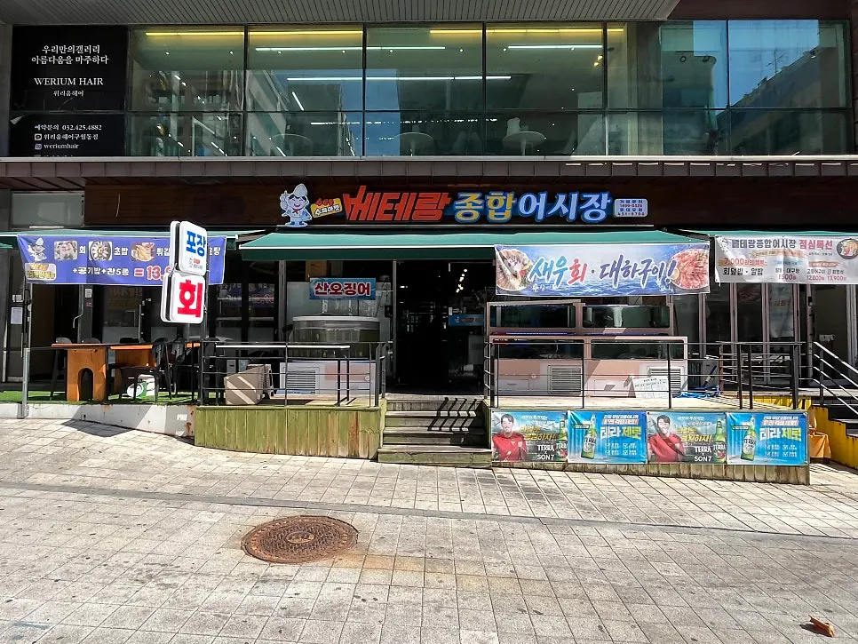 두툼하게 썰어 나온 회 접시