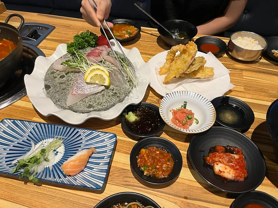 회정식 2인 상차림 전체 세팅