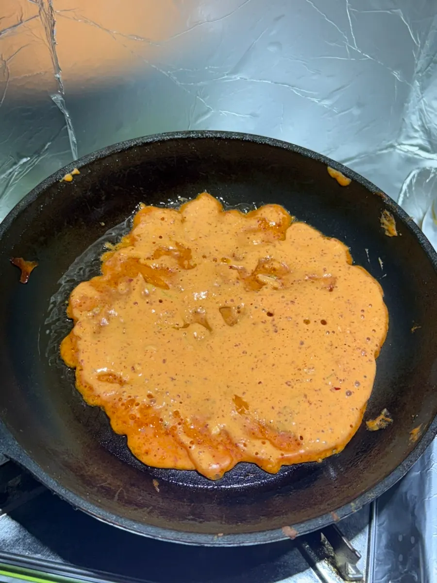 Self-serve bar for unlimited cook-it-yourself kimchi pancake
