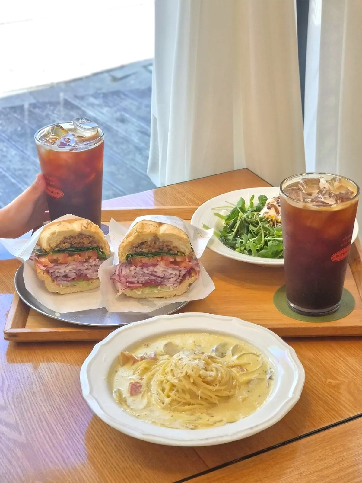 Spicy perilla leaf bulgogi sandwich brunch set