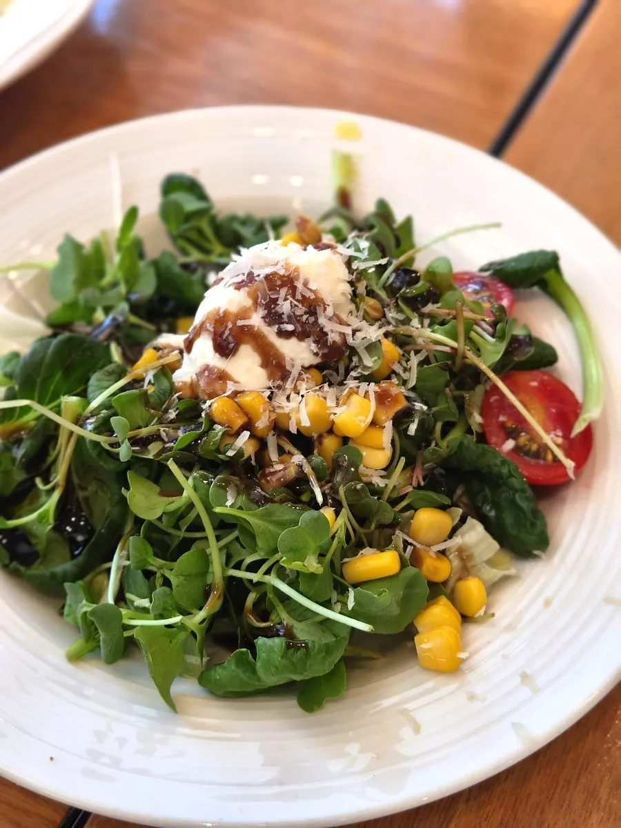 House salad in the brunch set