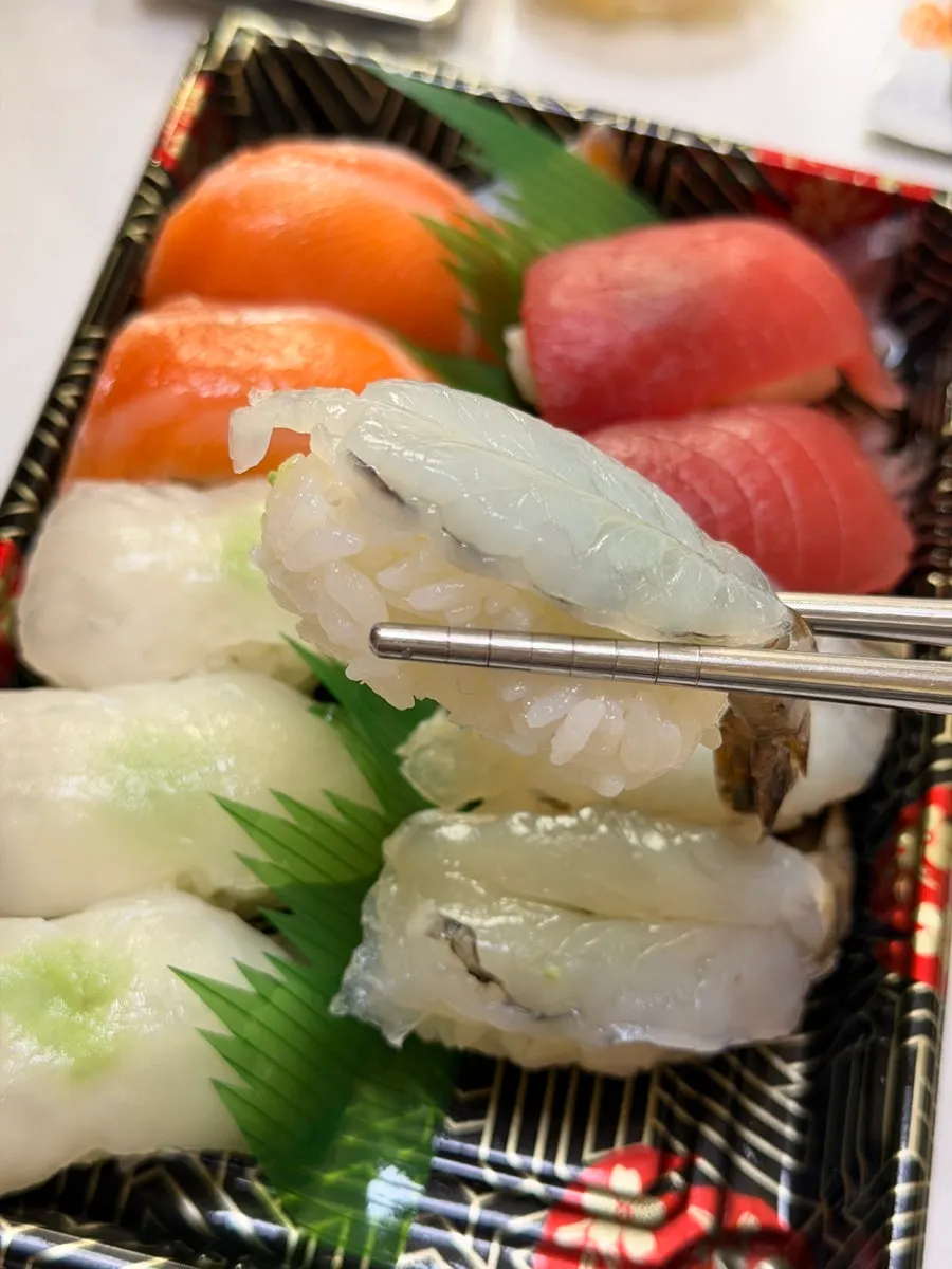 Sushi with a well-balanced ratio of fish to rice