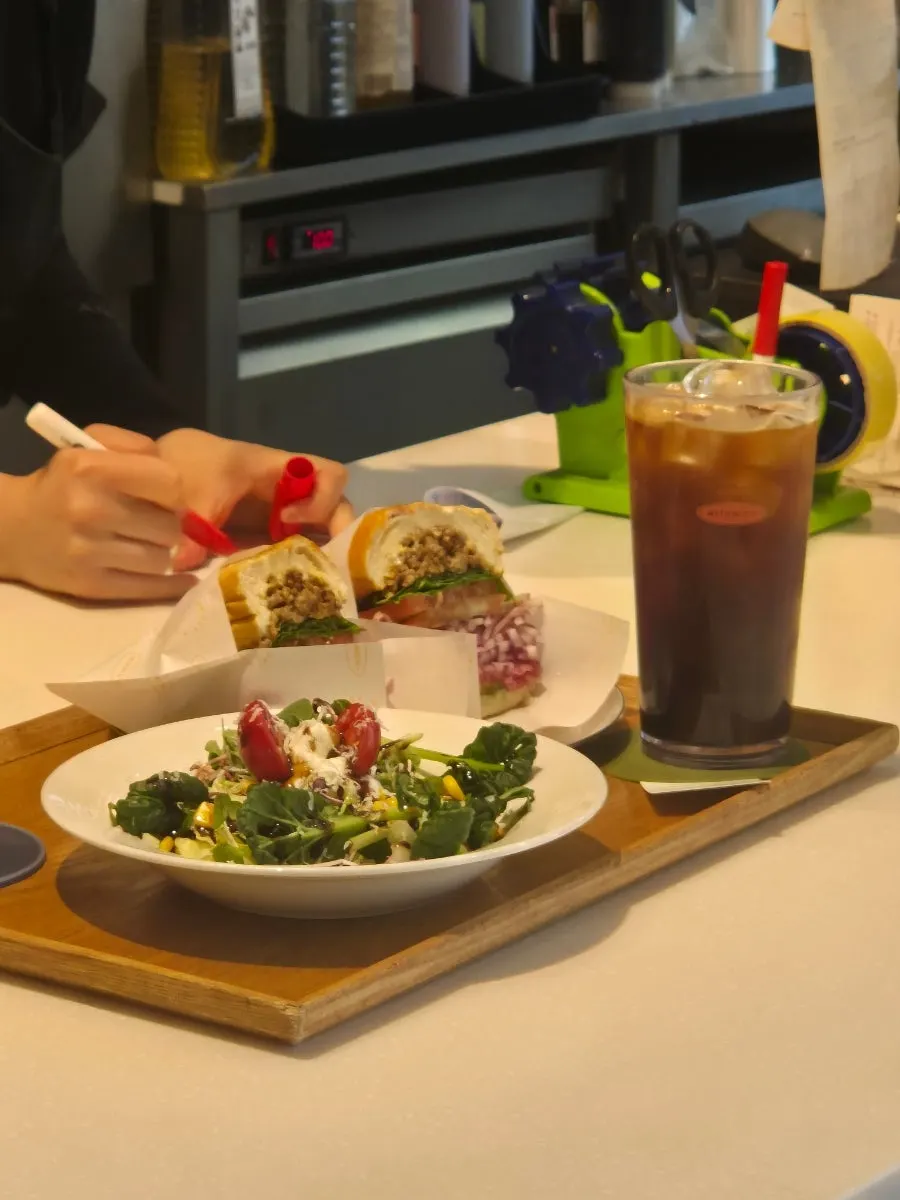 Two sandwiches ordered for a solo meal