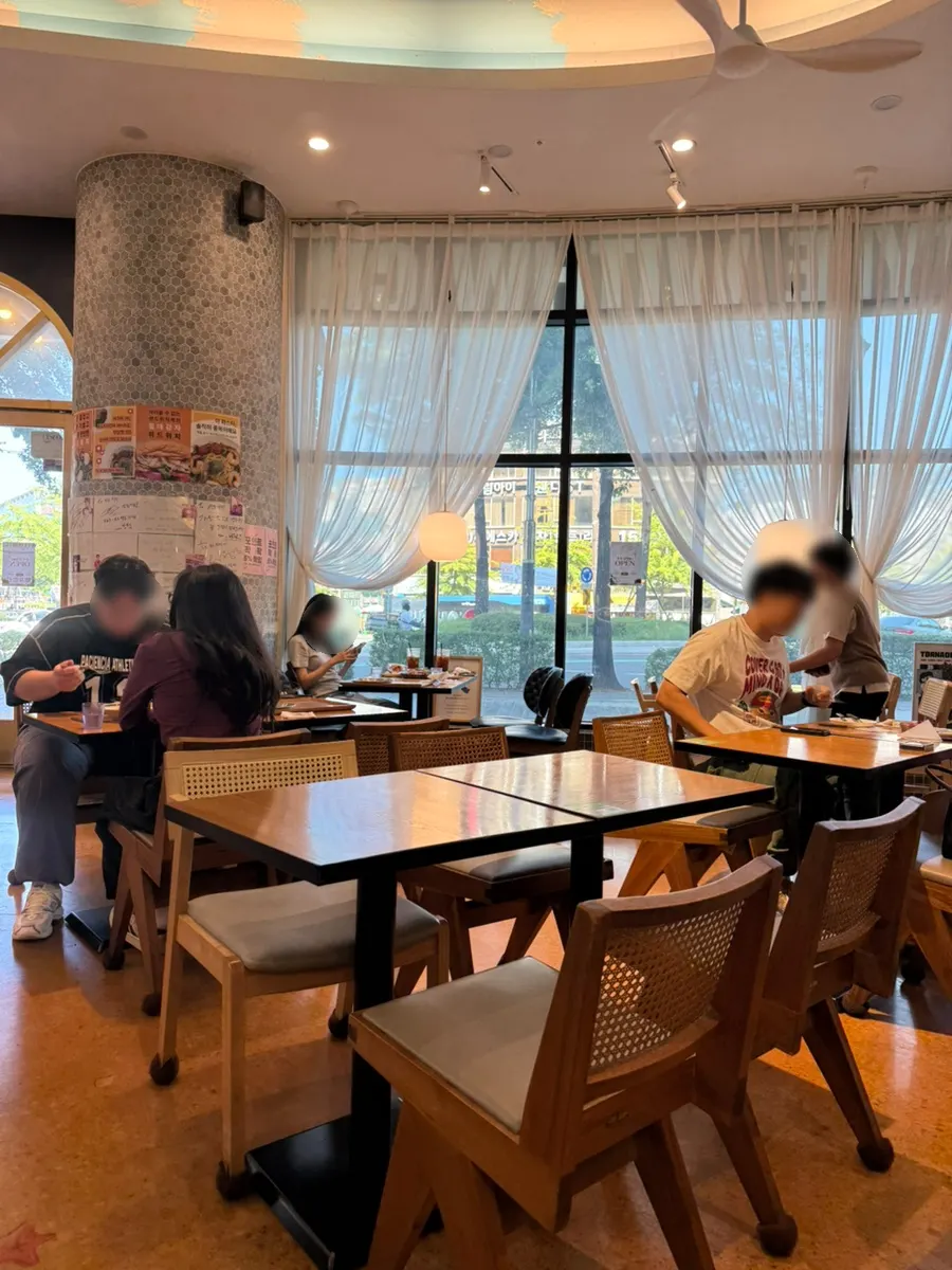 Wide view of the spacious Withwich dining room