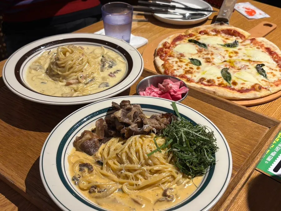 Close-up of the spicy beef brisket cream pasta