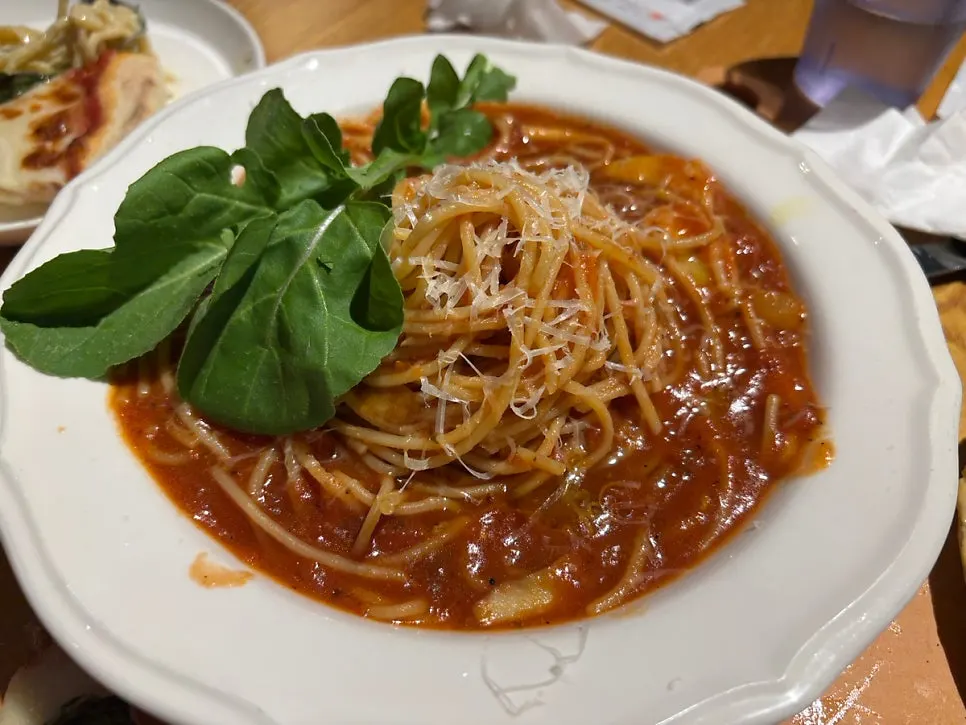 The re-made rucola arrabbiata pasta