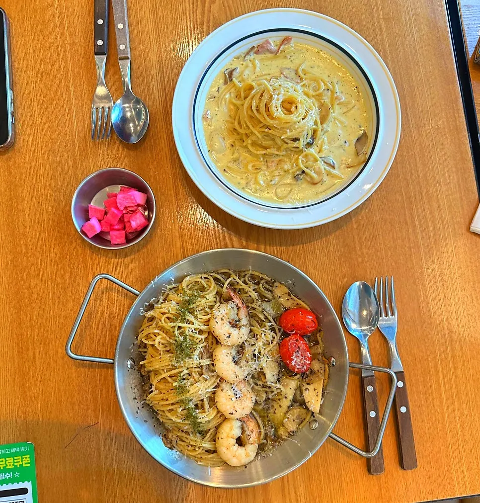 Table with the ordered à la carte dishes