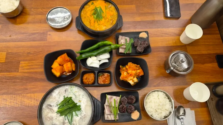 Table set with utensils before ordering