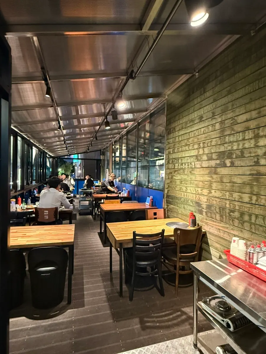 Group seating area at the sashimi restaurant