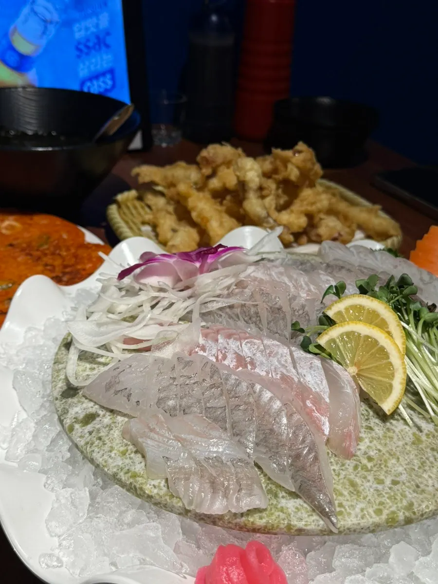 Freshly fried squid