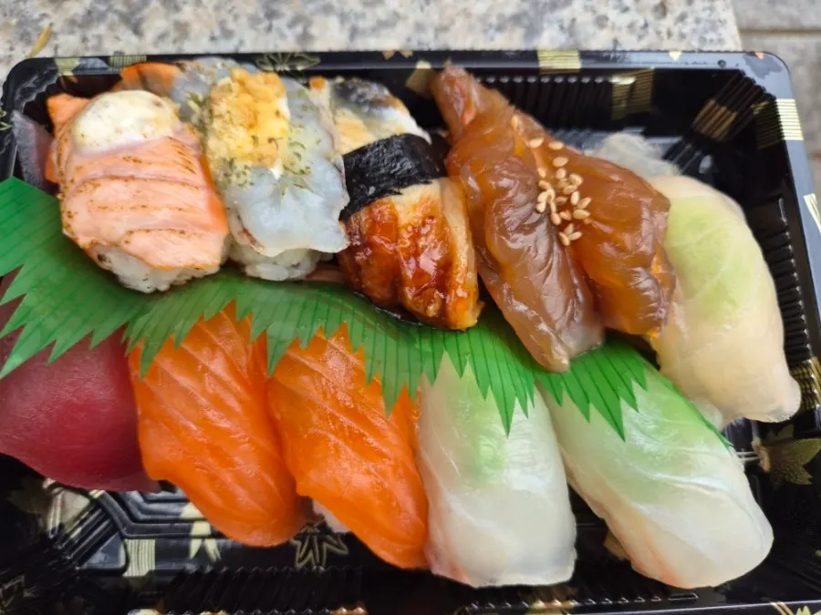 Generous assortment of sushi