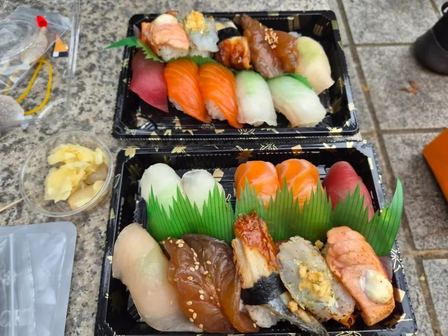 Colorful sushi set
