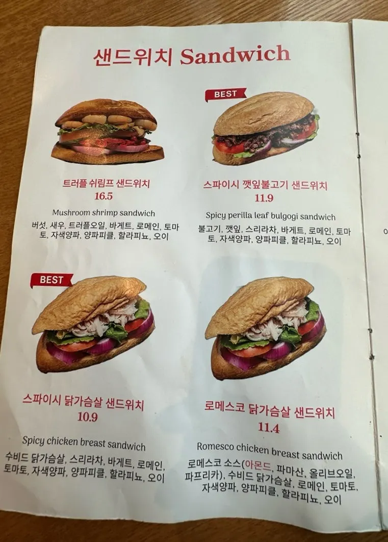 Information about the Withwich menu selection