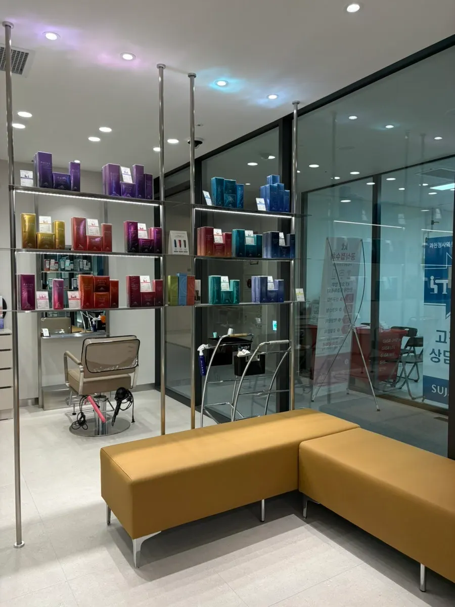 Clean hair salon interior space