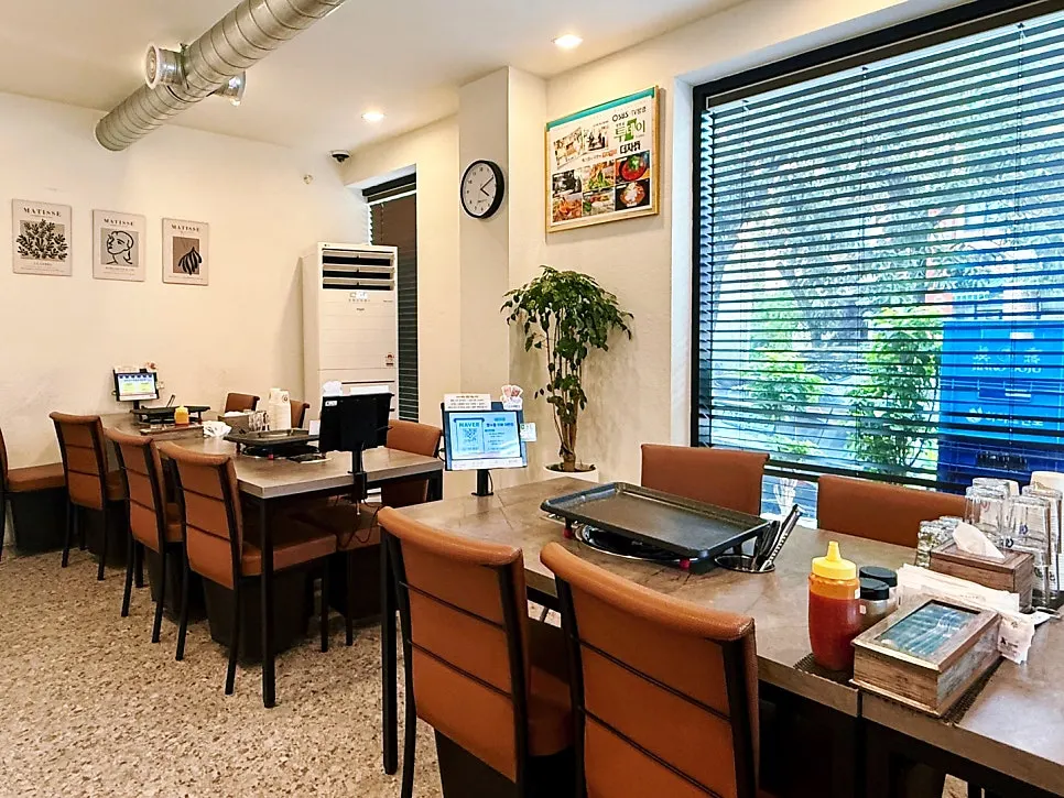 Seating and grill inside Deo Chadol