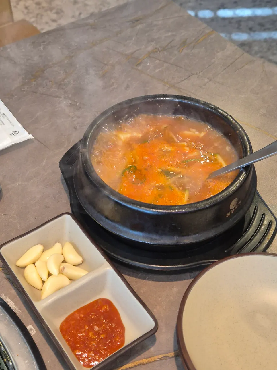 커플코스에 포함된 된장찌개
