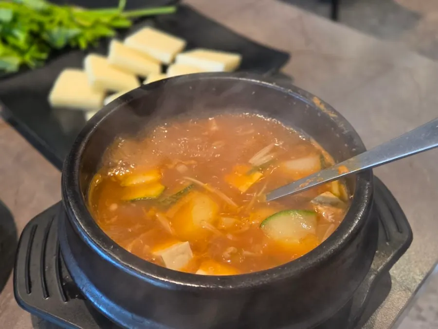 Doenjang jjigae included in the couple course