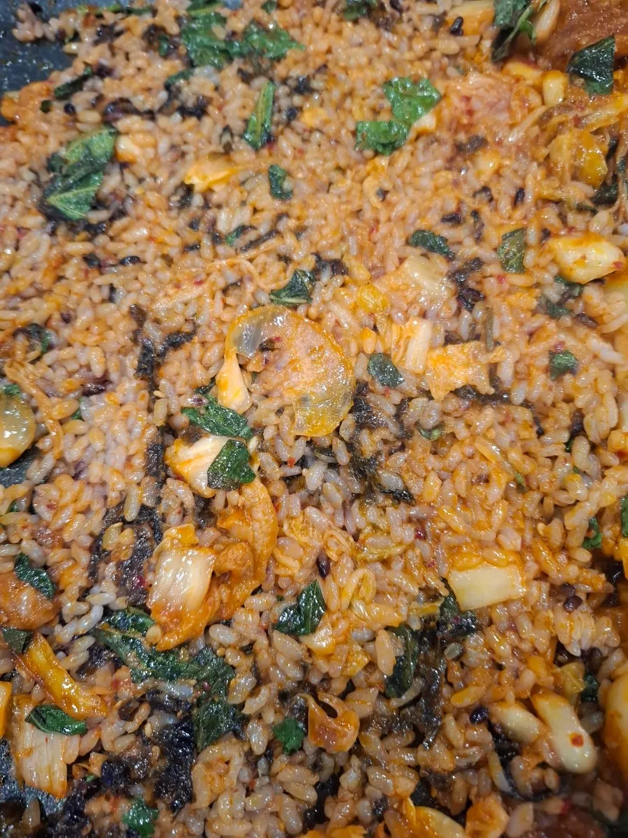Spicy duck and self-fried rice