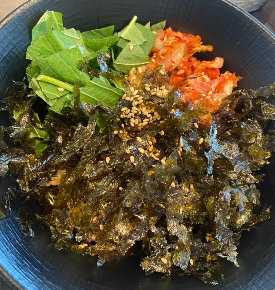 주물럭 양념에 볶기 전 볶음밥 재료