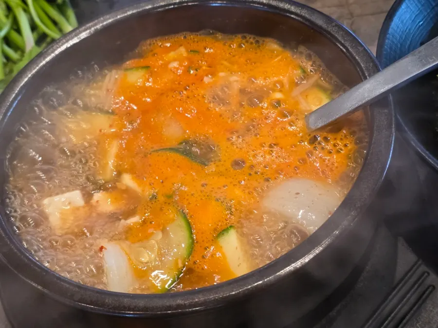 Doenjang jjigae included in the 3-person course