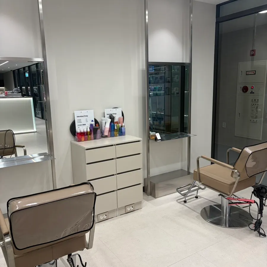 Clean and modern hair salon interior