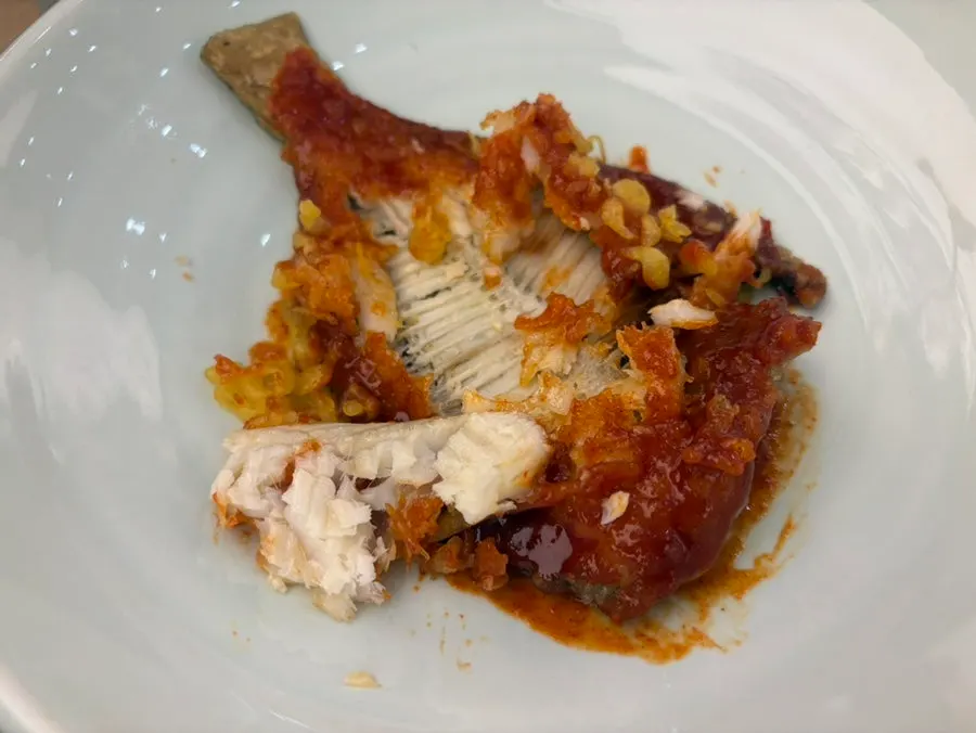 Seasoned and fried boneless flounder