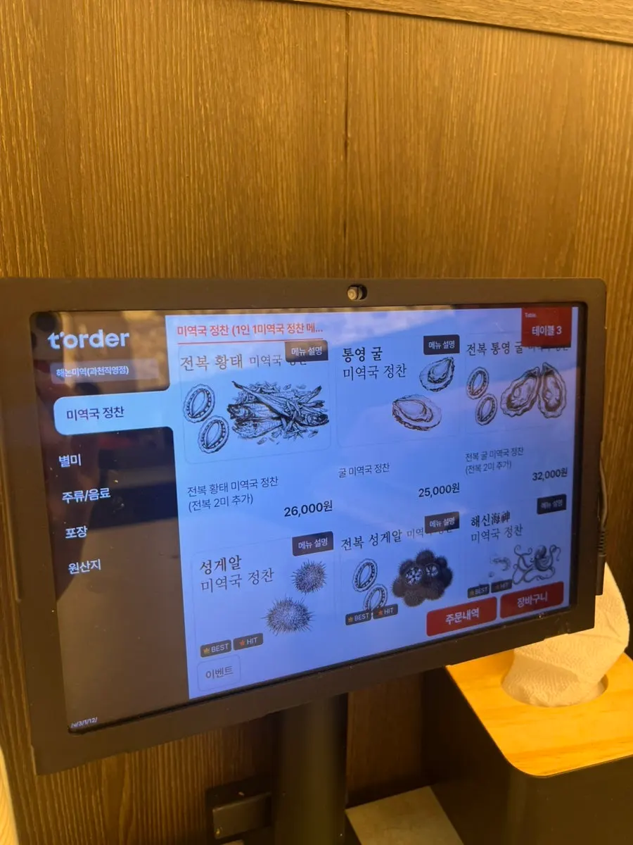 Description of the different seaweed soup varieties
