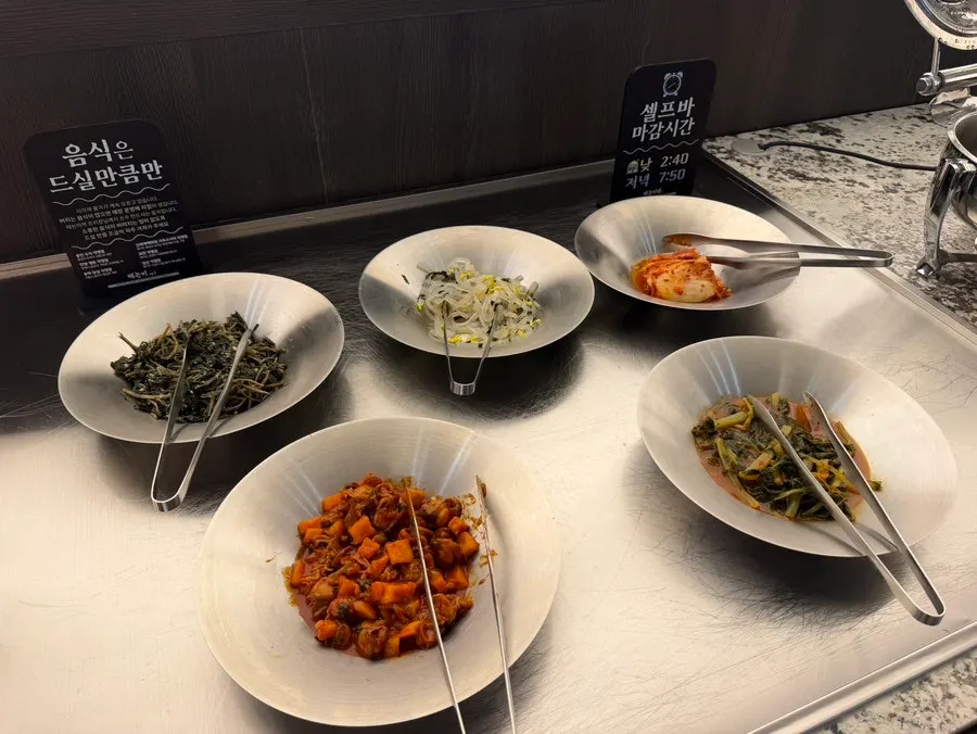 Full set meal spread on the table
