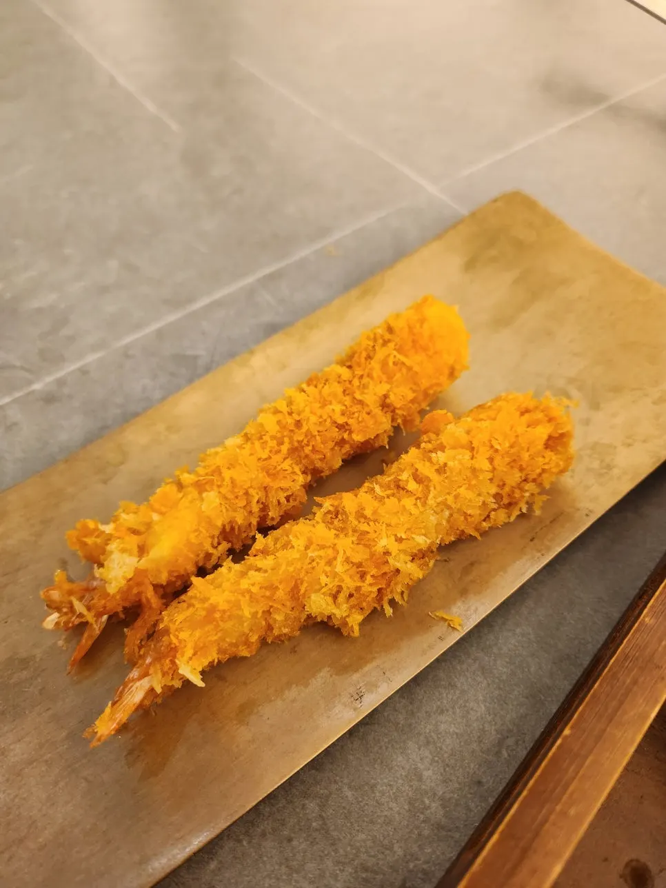 Fried shrimp received as a Naver reservation event perk
