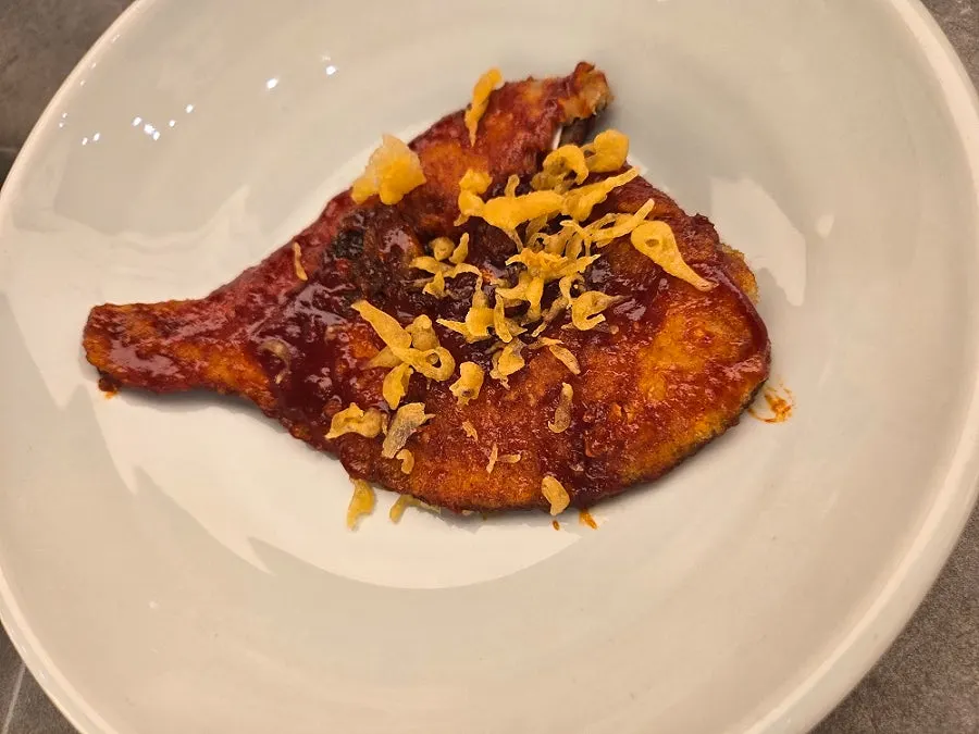 Basic side dishes including fried eggplant