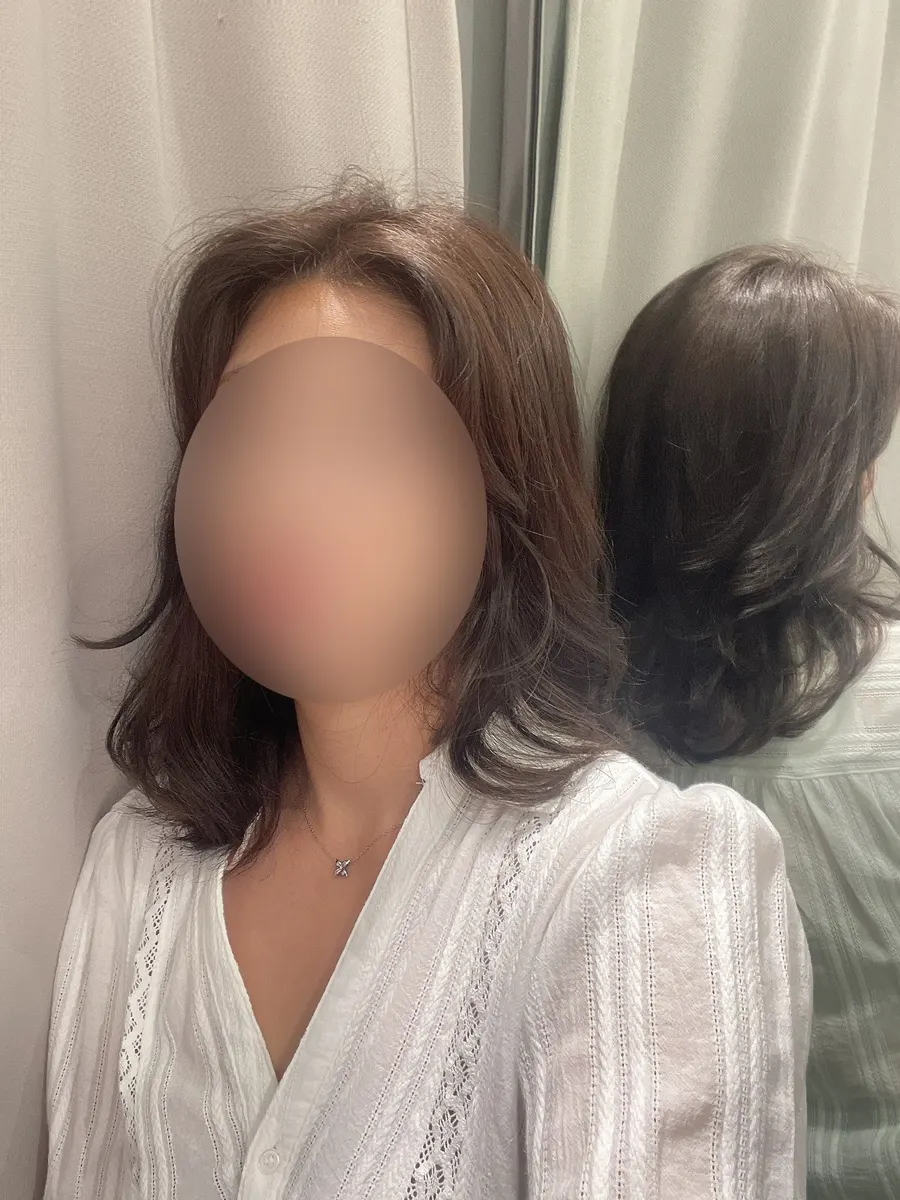 Hair before visiting the Gwacheon salon