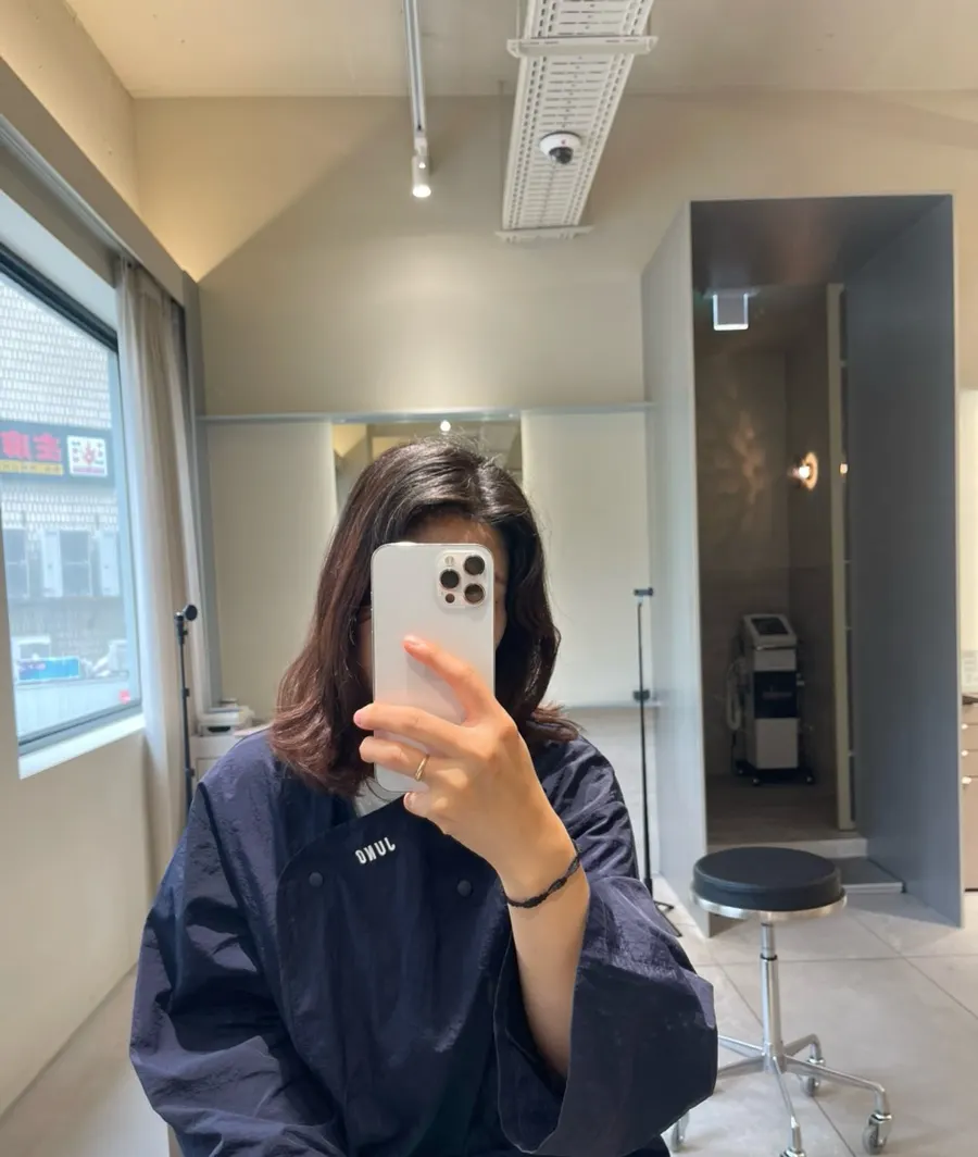 Two-toned hair before dyeing