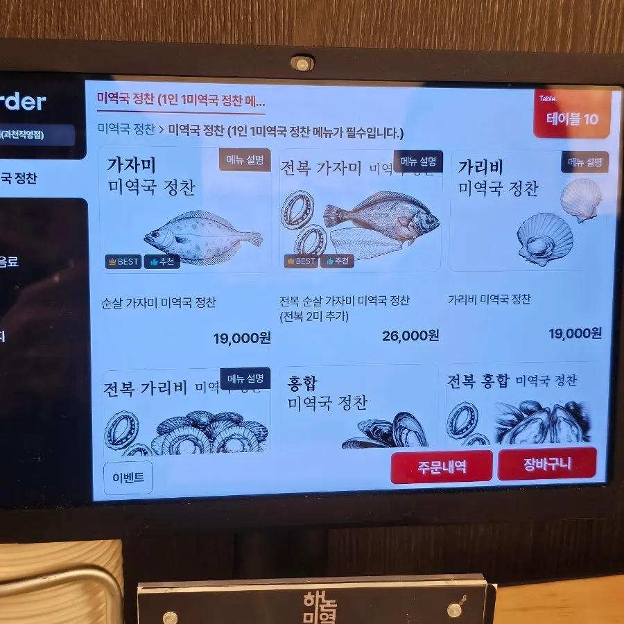 Neatly arranged Korean side dishes
