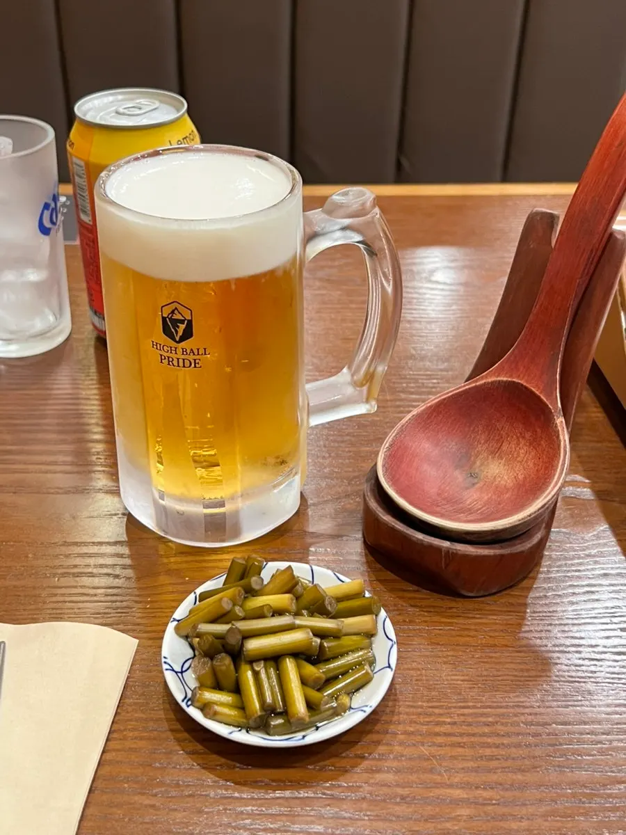 Draft beer ordered with the hot pot