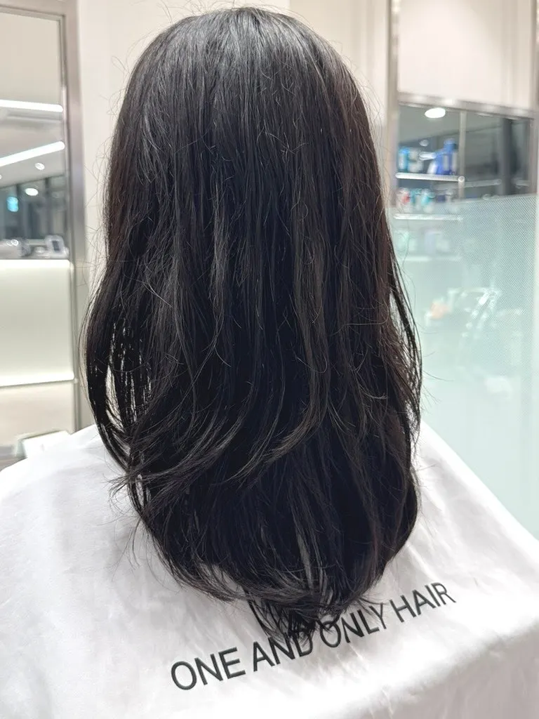 Finished medium-length hairstyle