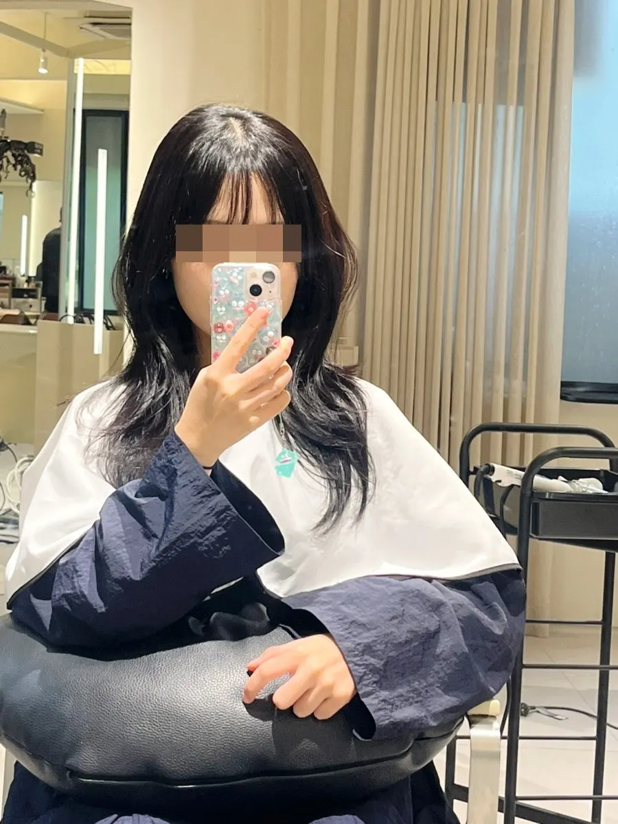 클리닉 마친 뒤 드라이한 머릿결