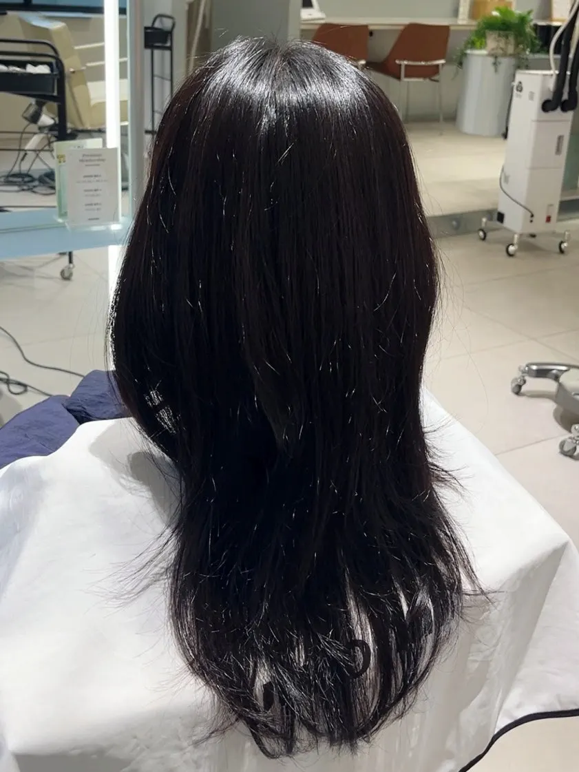 옆볼륨을 살린 스타일링 결과